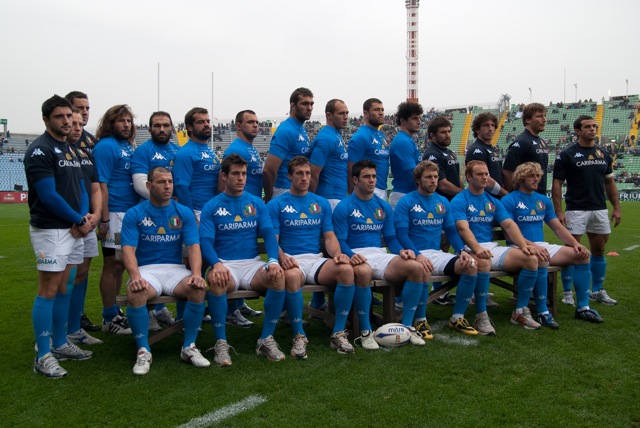 Foto: la Nazionale italiana di Rugby