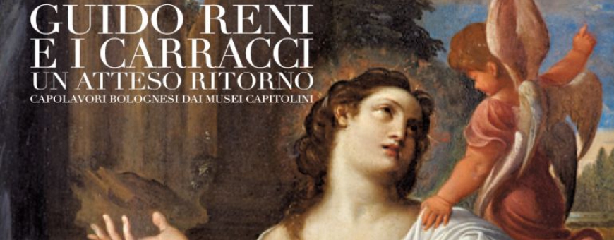 Foto: locandina mostra (particolare) "Guido Reni e i Carracci" presso Palazzo Fava di Nologna fino al 13 marzo 2016