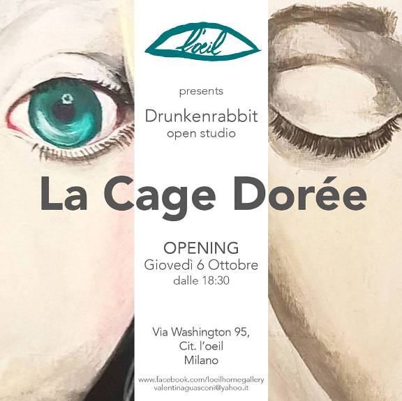 Foto: cover personale La Cage Dorée, presso L'Oeil di Milano dal 6 ottobre al 6 novembre 2016