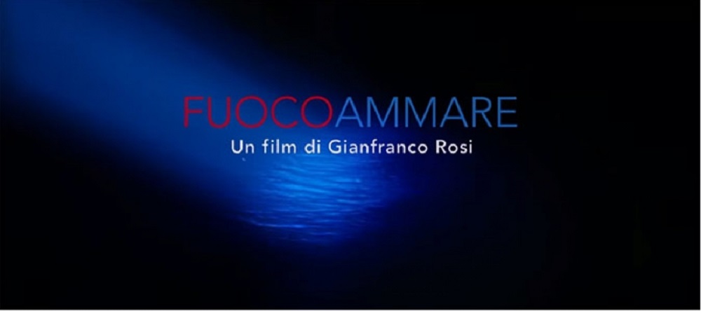 Foto: locandina italiana Fuocoammare (frammento)