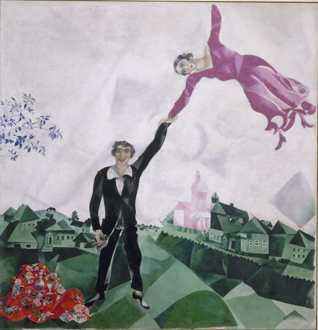 Foto: Marc Chagall, La passeggiata, olio su tela, 170 x 163,2 cm., 1918 © Museo di Stato Russo, San Pietroburgo