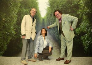 Foto: Franco Maria Ricci con la moglie Laura Casalis e Philippe Daverio