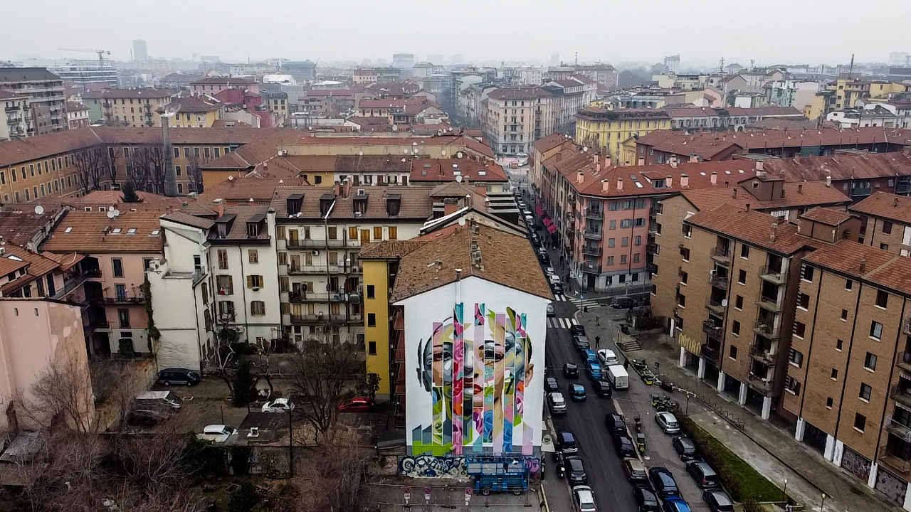 Orticanoodles: "Inside" diventa un murale a Milano, nel cuore di Isola