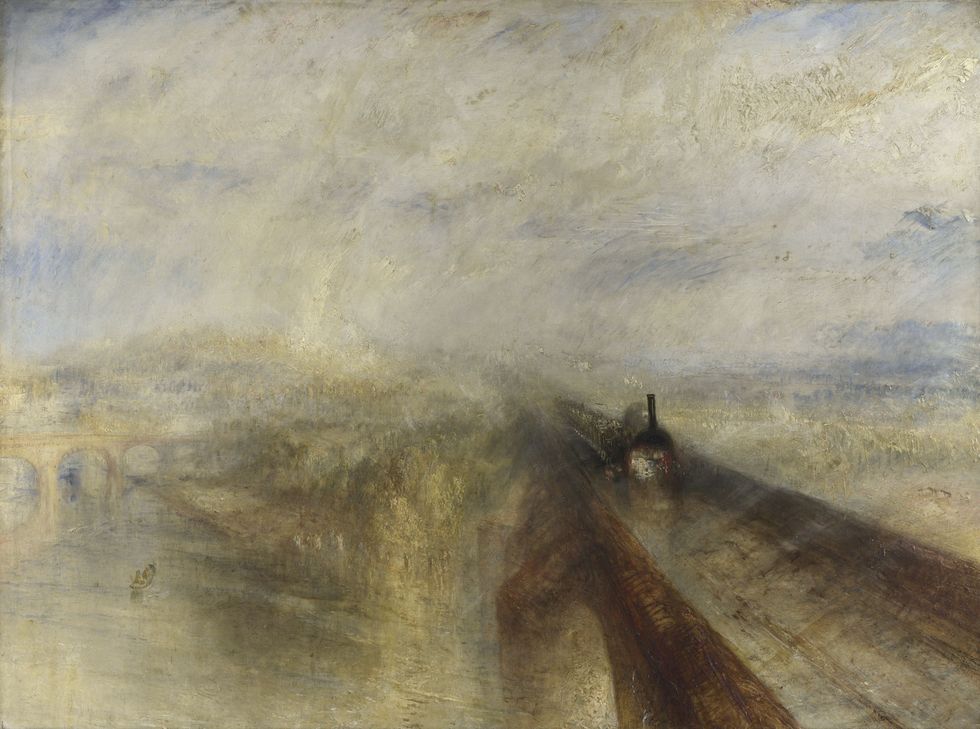 Foto: William Turner – Pioggia, vapore e velocità – Olio su tela, 91 x 122 cm., 1844 © National Gallery of London