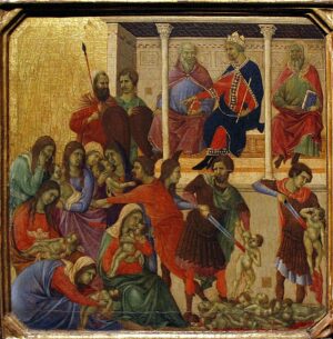 Foto: Duccio di Buoninsegna – La strage degli innocenti ne La Maestà del Duomo di Siena (1308 – 1311) © José Luiz Bernardes Ribeiro