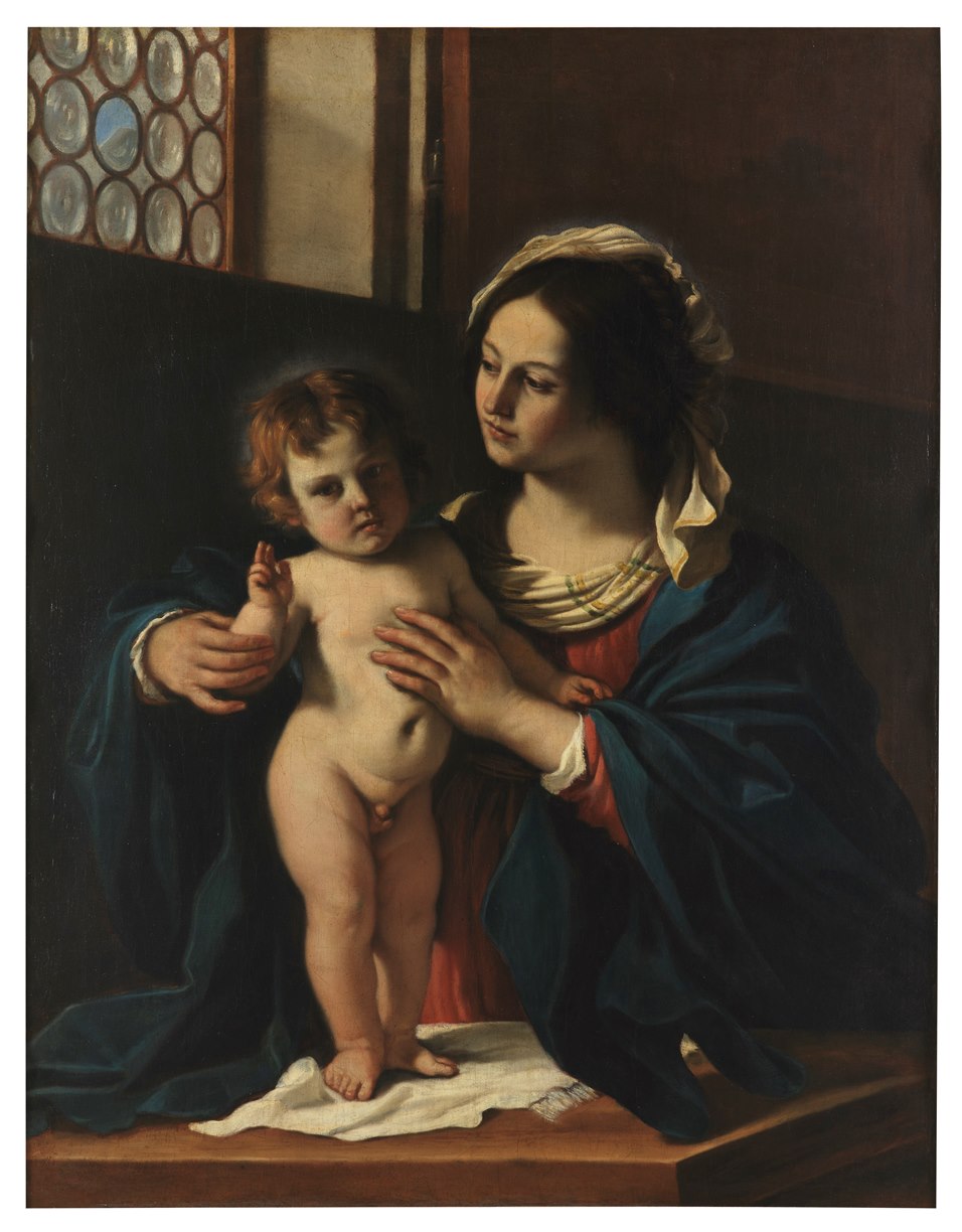Foto: Giovanni Francesco Barbieri detto Il Guercino - Madonna con il bambino benedicente, olio su tela, 1629 © Civica Pinacoteca Il Guercino