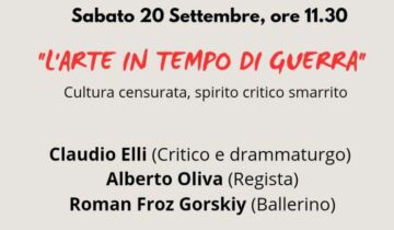 TRE GIORNI PER LA PACE 2025 – L’arte in tempo di guerra
