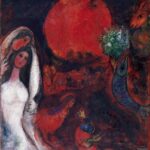 Foto: Marc Chagall - Villaggio con sole offuscato, 1950 - Olio su tela, 73,5x69,5 cm. - Collezione privata © Marc Chagall, by SIAE 2025