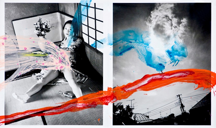 Foto: Due parti stampa fotografica bianco e nero acrilico cm. 605 x 1015 © Nobuyoshi Araki - Untitled 2007